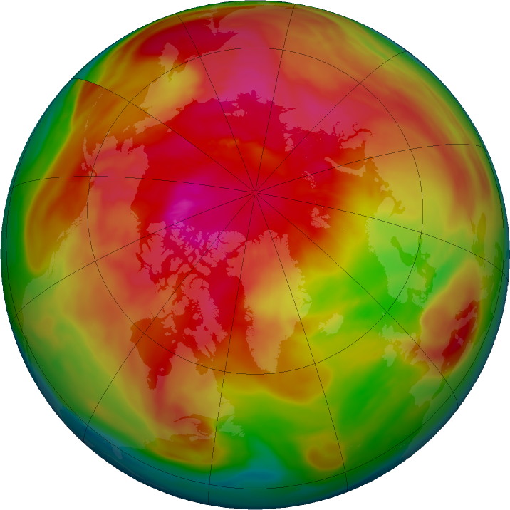 Arctic ozone map for 11 March 2024